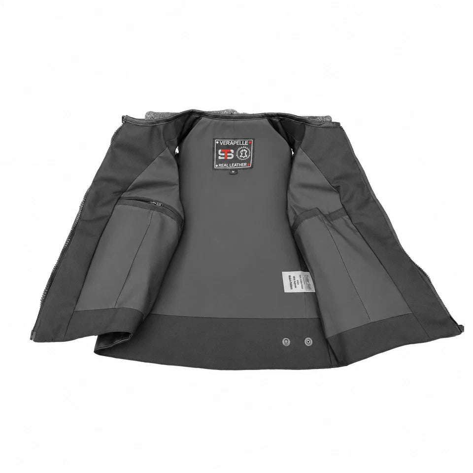 Gilet da Moto in pelle S-tech ST 1180 Vintage Custom & Café Race ST