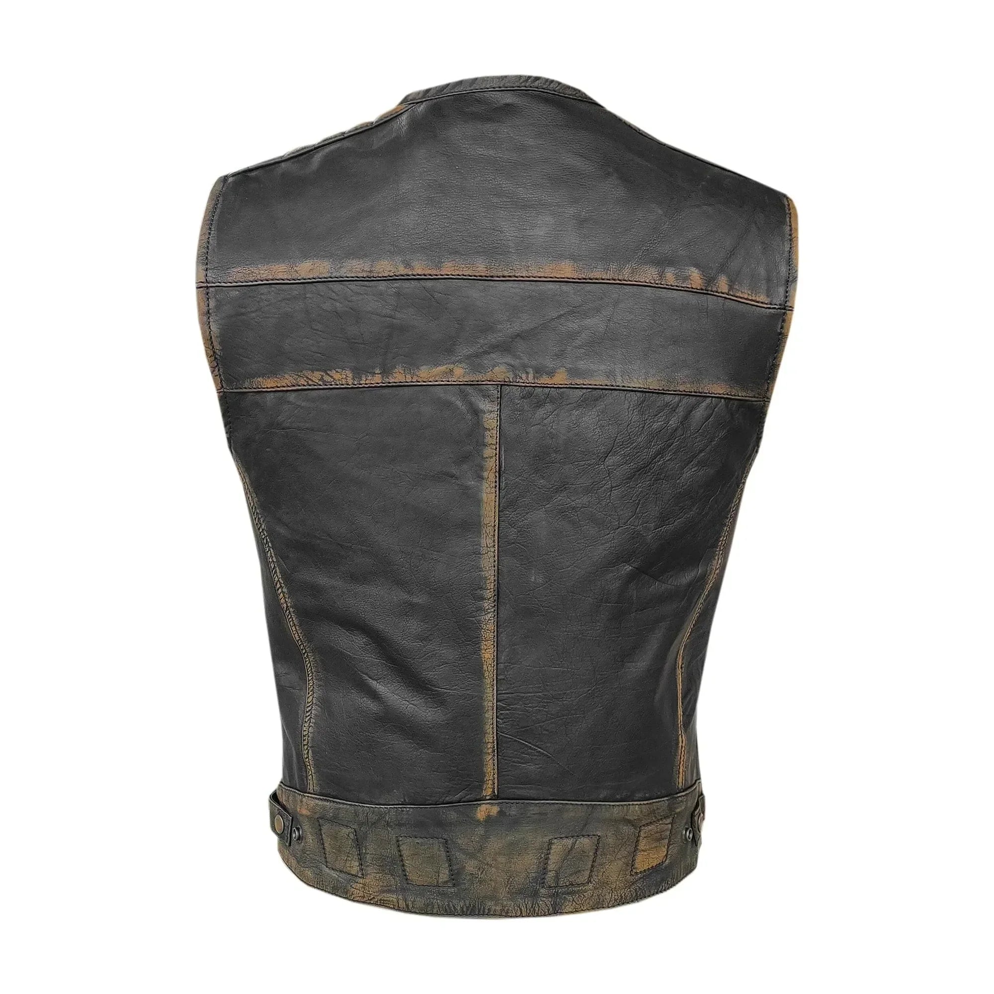 Gilet Moto Custom in Pelle PXT BOB Lacci Nero Vendita Online Gilet Moto Custom in Pelle PXT BOB Lacci Nero Vendita Online