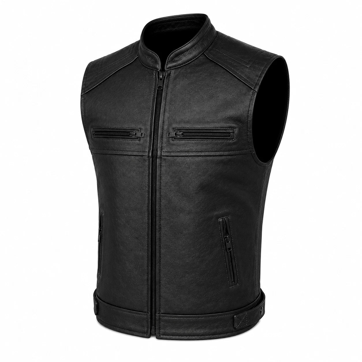 Moto Gilet in pelle da Uomo S-tech ST 1190 BZM Vintage Custom & Café Race ST