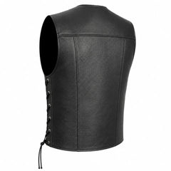 Gilet da Moto in pelle da uomo S-tech ST 1206 BXT Custom Vintage e Café Race ST
