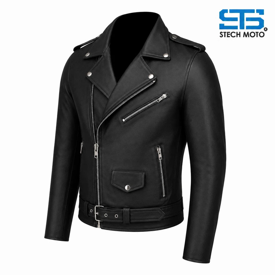 Giacca in pelle da Uomo S-tech ST 1530 Brando Vintage Custom & Café Race ST