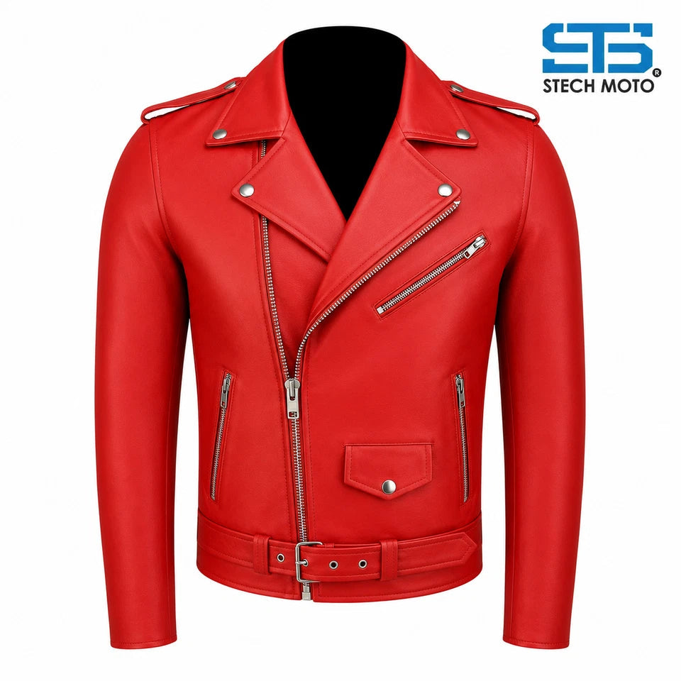 Giacca in pelle da Uomo S-tech ST 1530 Brando Vintage Custom & Café Race ST