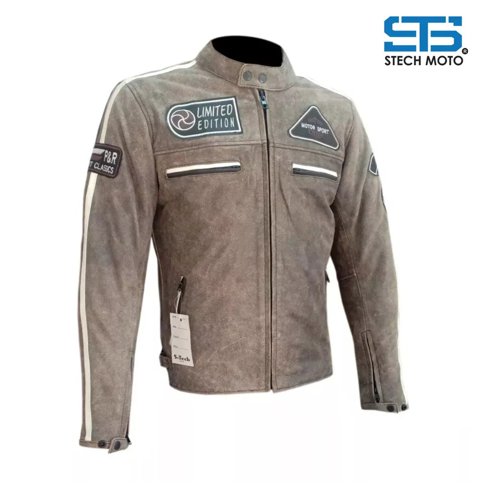 Giubbotto Moto in pelle da Uomo Stechmoto ST 1735 Vintage Custom & Café Race ST