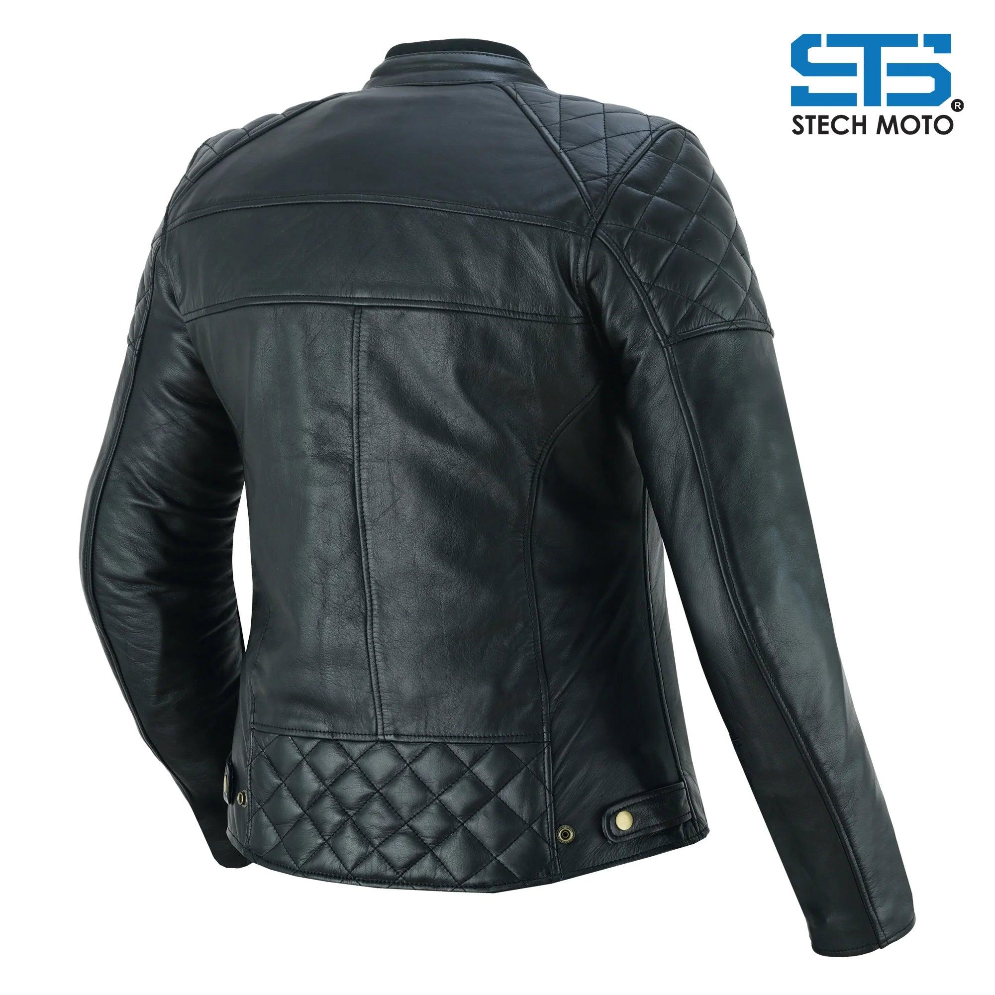 Giacca da moto in Pelle Stechmoto ST 1710 Quintus Custom Vintage e Café Race - Am Moto-Abbigliamento Moto