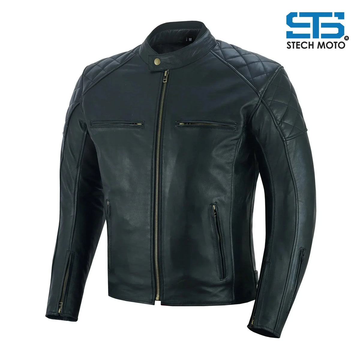 Giacca da moto in Pelle Stechmoto ST 1710 Quintus Custom Vintage e Café Race - Am Moto-Abbigliamento Moto