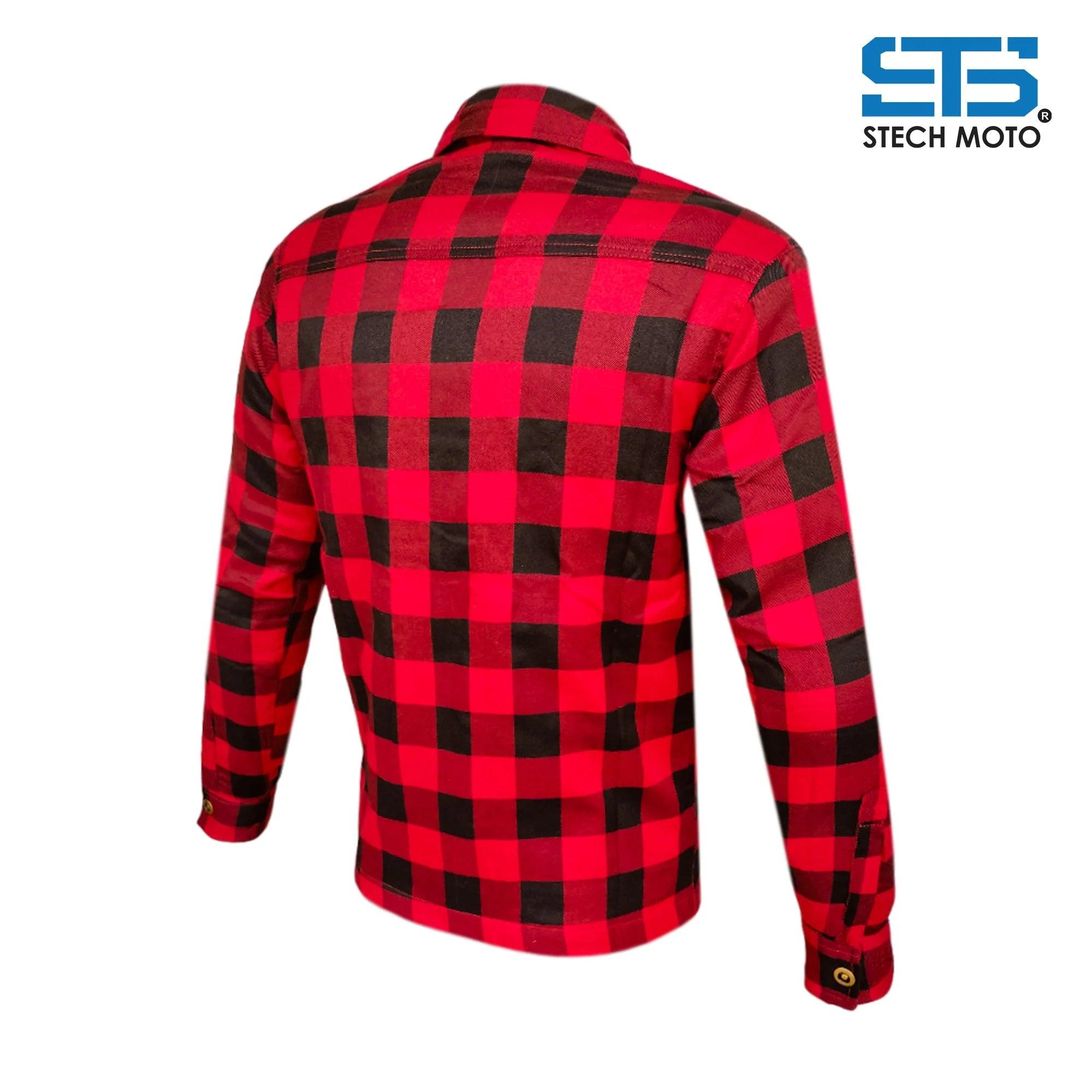 Moto camicia contone-flanella da uomo Stechmoto ST 725 con aramid e protezione CE livello-1 - Am Moto-Abbigliamento Moto