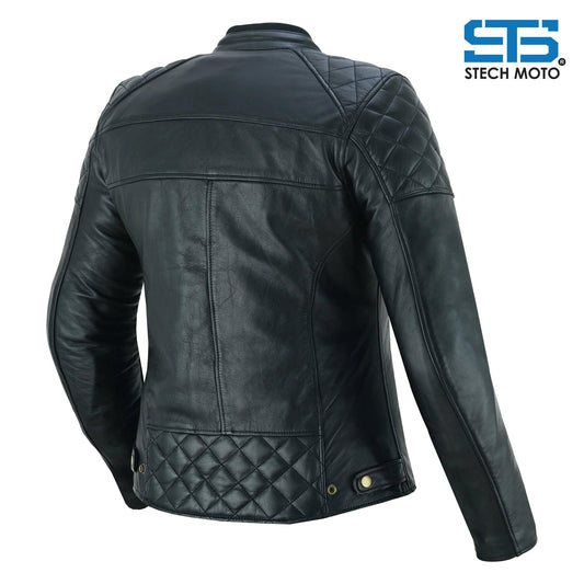 Moto giacca in Pelle da donna Stechmoto ST 1710 Quintus Custom Vintage e Café Race - Am Moto-Abbigliamento Moto