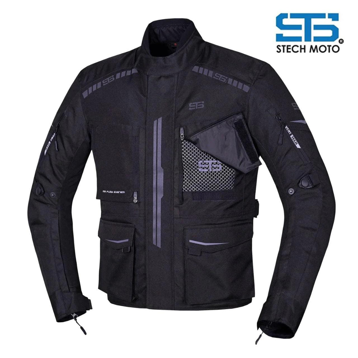 Moto giacca in tessuto da uomo Stechmoto ST 835 Air H2O Tech 4 Stagione - Am Moto-Abbigliamento Moto