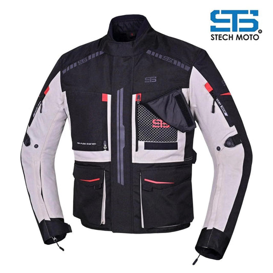 Moto giacca in tessuto da uomo Stechmoto ST 835 Air H2O Tech per tutte le stagione - Am Moto-Abbigliamento Moto