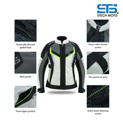 Giubbotto da moto in tessuto S-tech ST 845 BXT-Tex h2out 3-Strati 4-Stagione ST