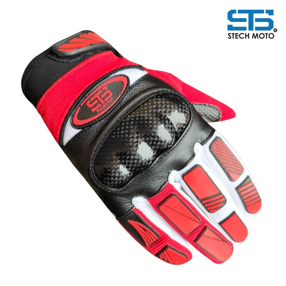 Guanti da Moto Stechmoto ST 1122 Carbonio, Moto cross Enduro, Off-Road - Am Moto-Abbigliamento Moto