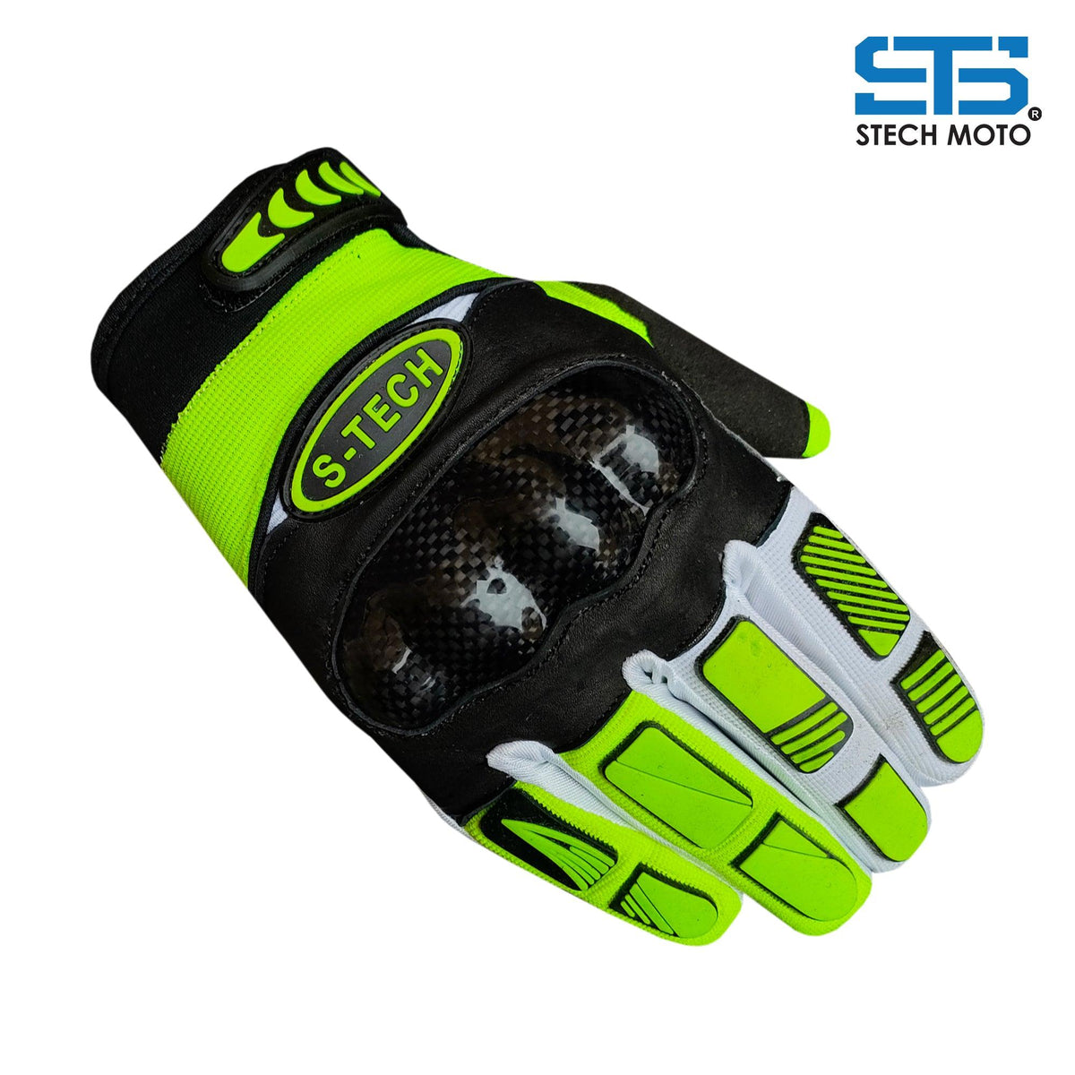 Moto guanti Stechmoto ST 1122 Carbonio Moto Cross Enduro Off-Road - Am Moto-Abbigliamento Moto